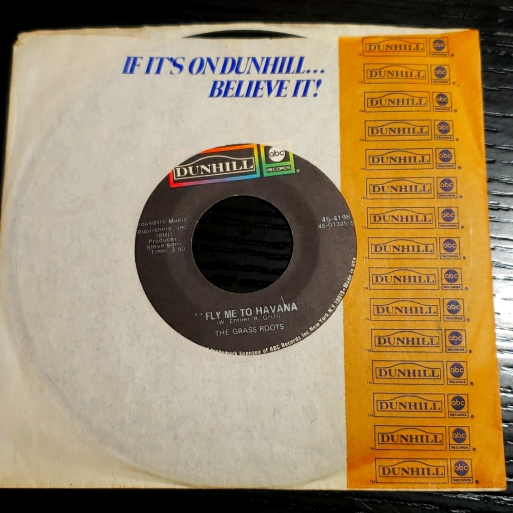 The Grass Roots, 45 rpm vinyl record, I'd Wait a Million Years